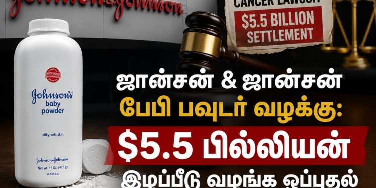 ஜான்சன் & ஜான்சன் பேபி பவுடர் வழக்கு: $5.5 பில்லியன் இழப்பீடு வழங்க ஒப்புதல்